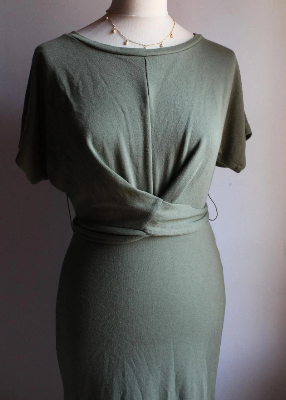 Robe longa cáqui Bershka – photo 5